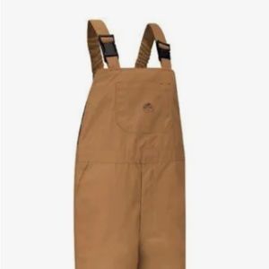 Khaki coveralls- mens insulated blended duck bib coverall